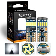 Topcity own design t10 w5w canbus led bulbs,our canbus led lights can solve Anti Flicker CANBUS Error Free,also called t10 canbus